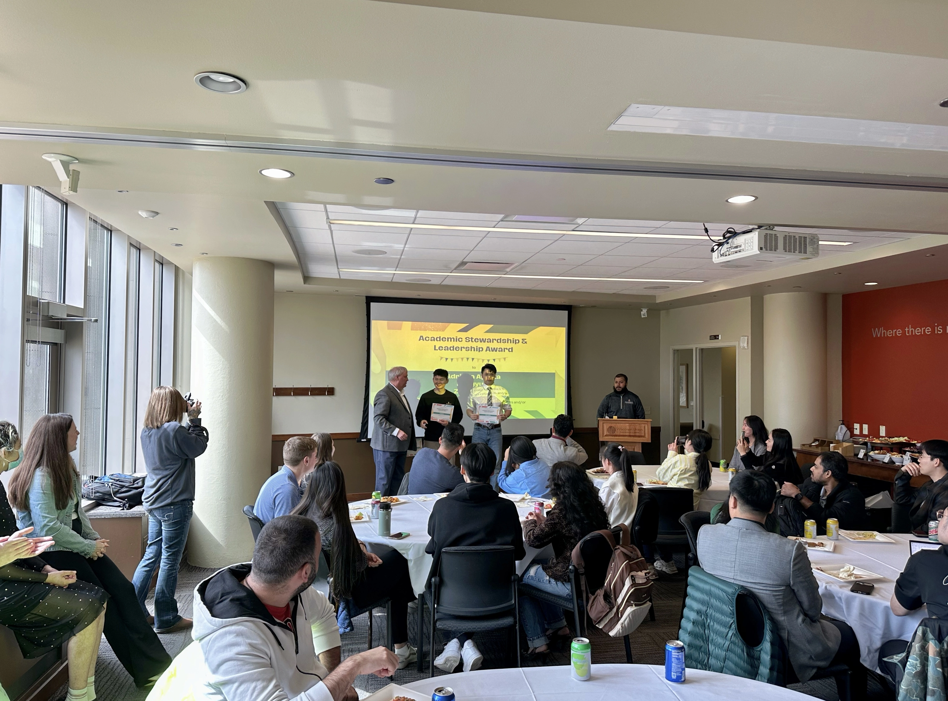 Academic Stewardship and Leadership Award recipients recognized at the CEE graduate student awards celebration