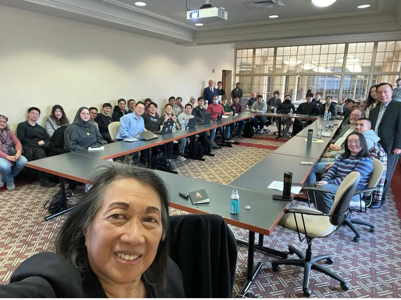 Eva Lerner-Lam with the audience at the Spring 2026 Hawnn Lecture