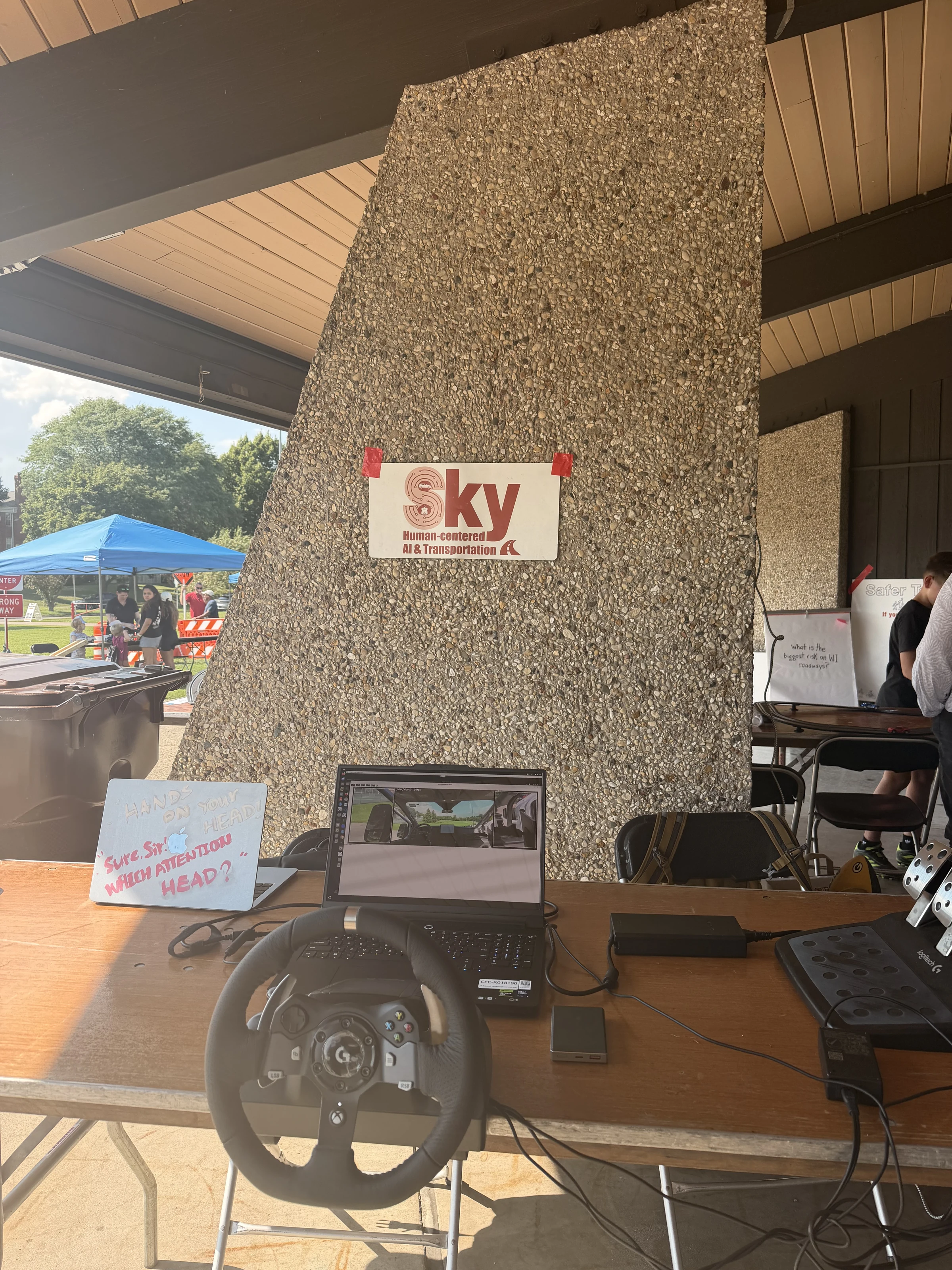 Sky-Lab remote-driving station at the Safer Together Community Event