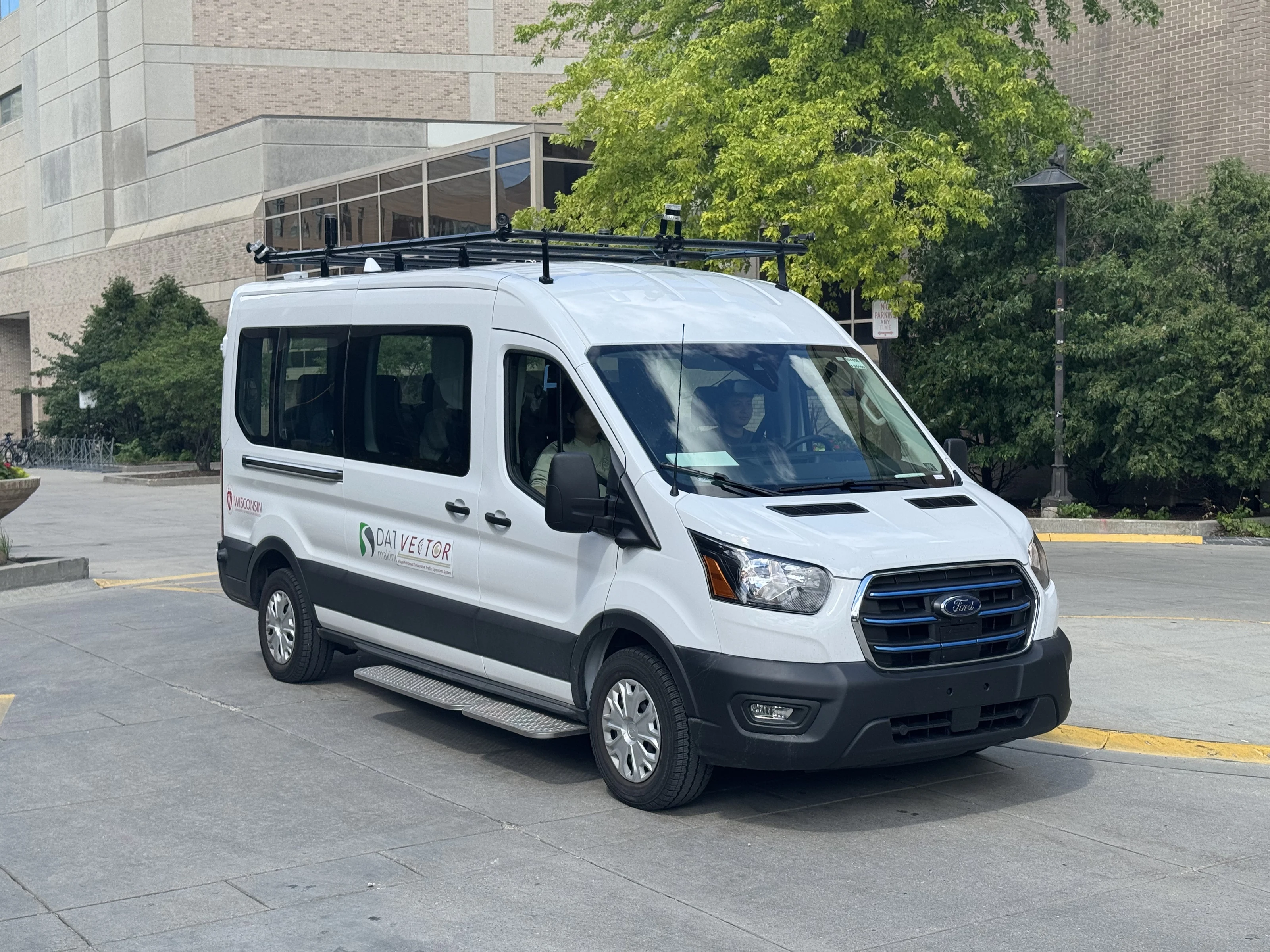 UW–Madison autonomous research shuttle operating near Union South