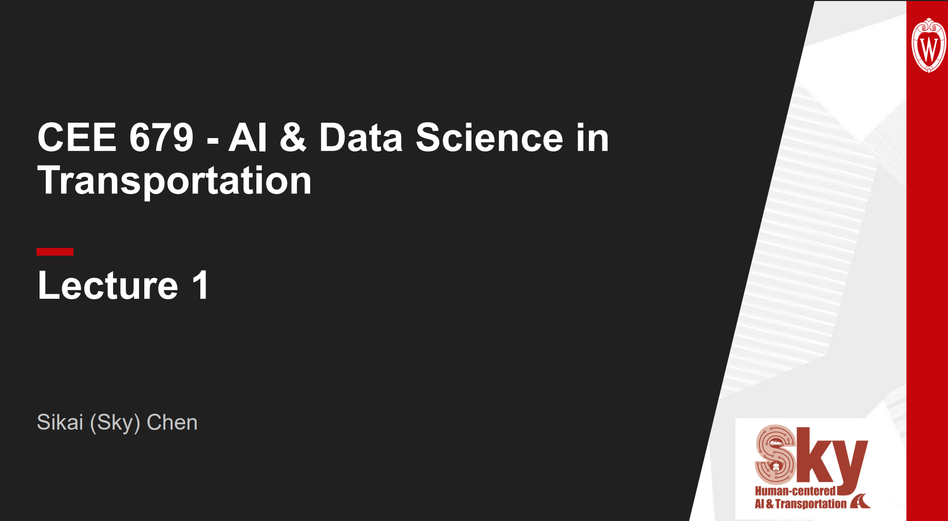 Teaching CEE 679 AI & Data Science in Transportation 2023